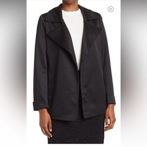 NWT Adrianna Papell Drape Front Blazer Lagenlook Work Office Preppy Bosswear Med